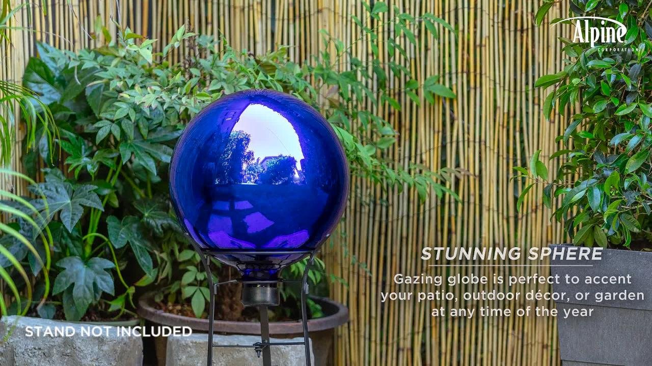 Alpine Corporation 10 in. Dia Indoor/Outdoor Glass Gazing Globe