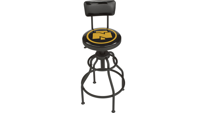 Northern Tool Adjustable Swivel Shop Stool with Backrest — Steel, 275-Lb.  Capacity, 29 to 33in. Seat Height