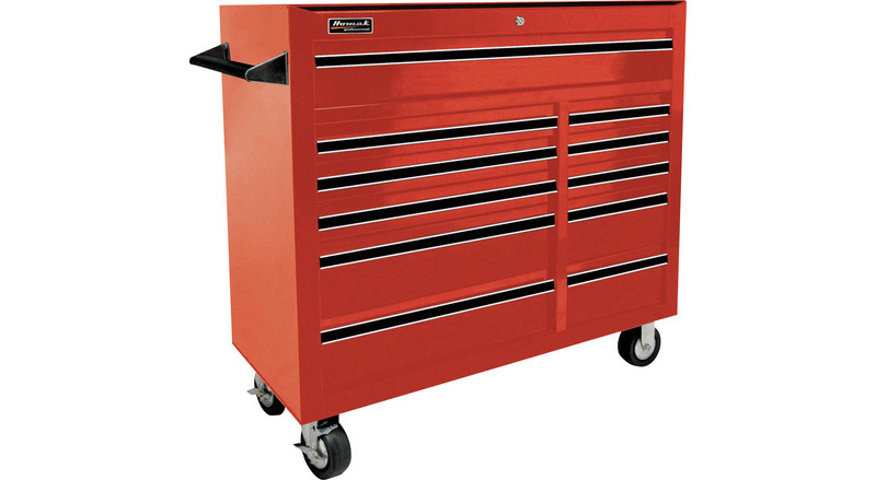 Homak 44 RSPro 9-Drawer Power Service Cart-Red (RD06044090)