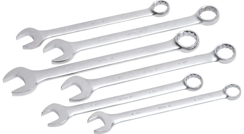 Rose Gold Ring Performance Tool 6-Piece Jumbo SAE Combination Wrench ...