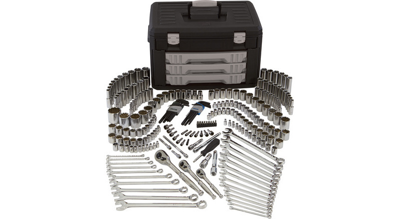 Klutch Mechanic's Tool Set, 245-Pc., 1/4in., 3/8in. & 1/2in. Drive