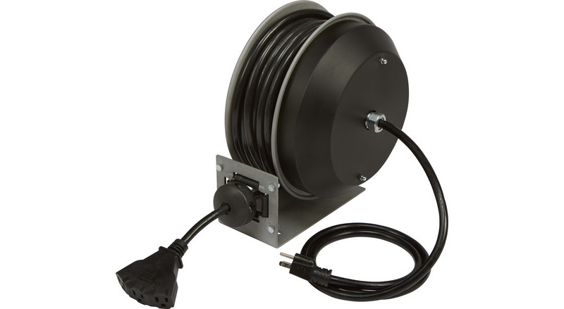 Strongway 49582 Retractable Cord Reel - 50 ft. , 12-3 - Triple Tap