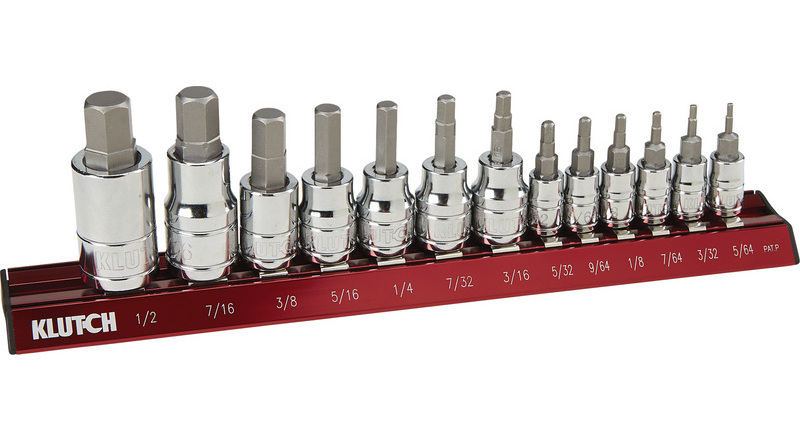 Klutch Hex Bit Socket Set — 13-Pc., SAE | Northern Tool