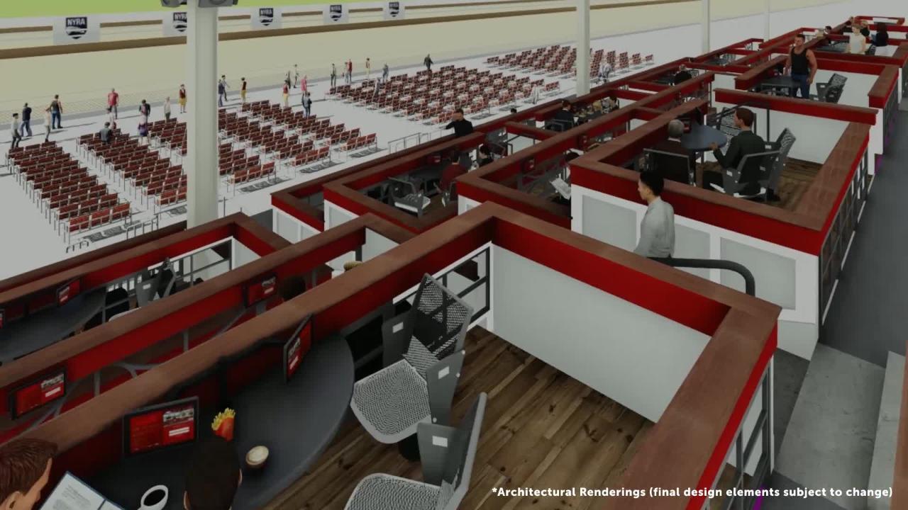 Upscale Seating Area, The Stretch, Planned for Saratoga - BloodHorse