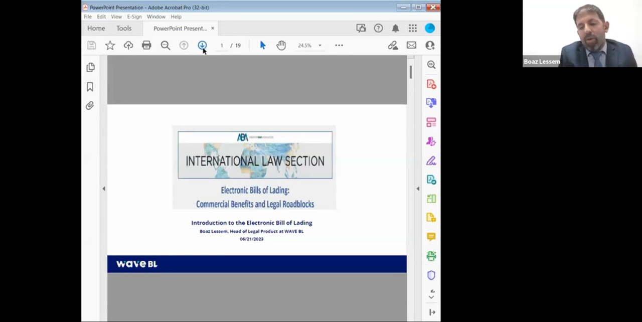 Electronic Bills of Lading - Commercial Benefits and Legal Roadblocks