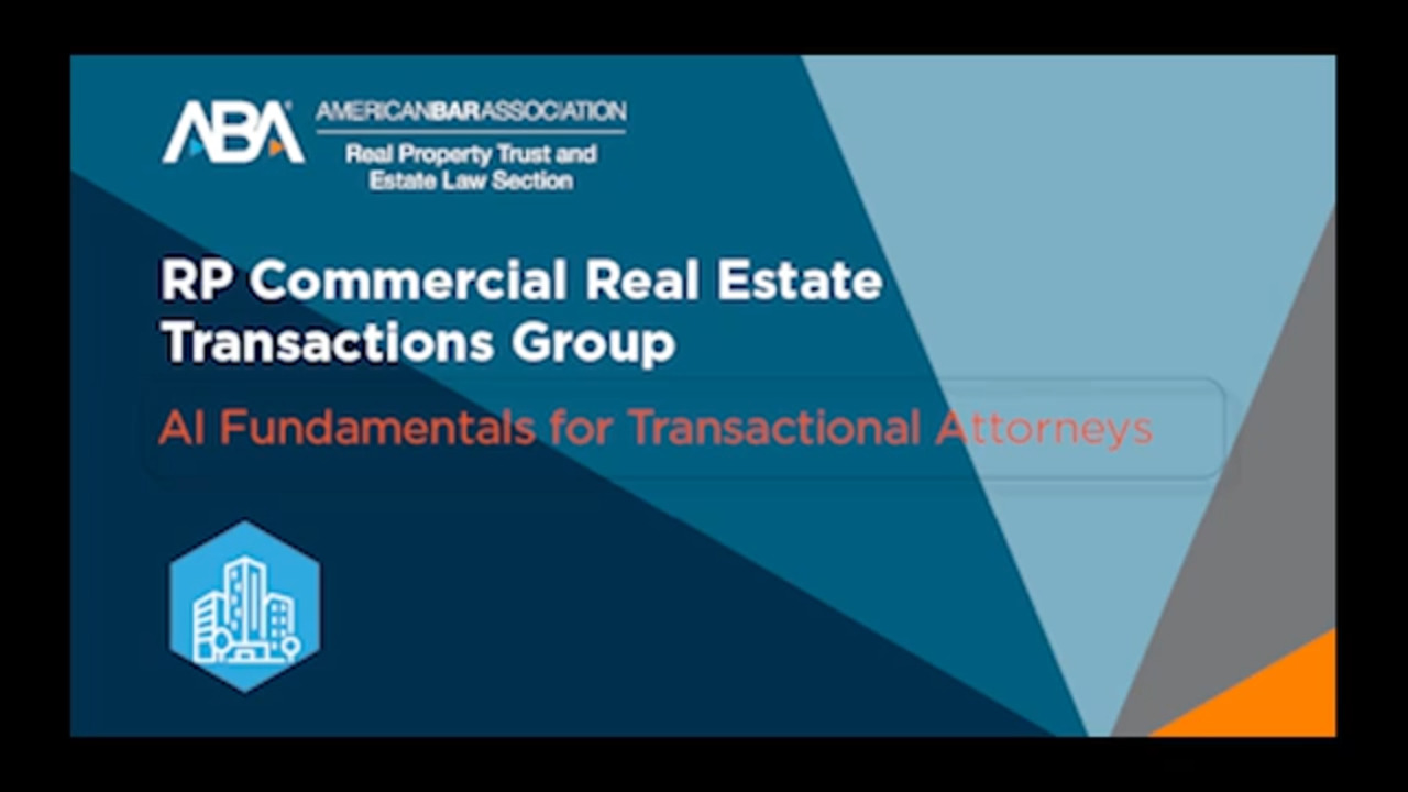 AI Fundamentals for Transactional Attorneys