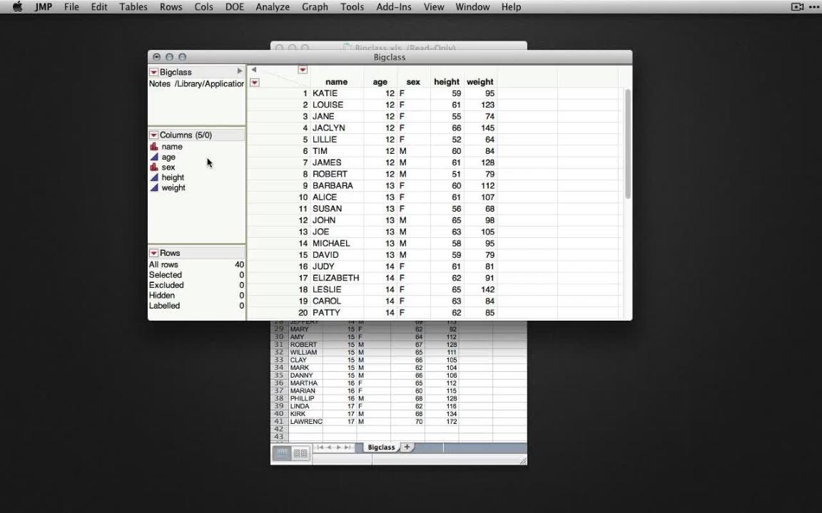 Importing Data from Excel