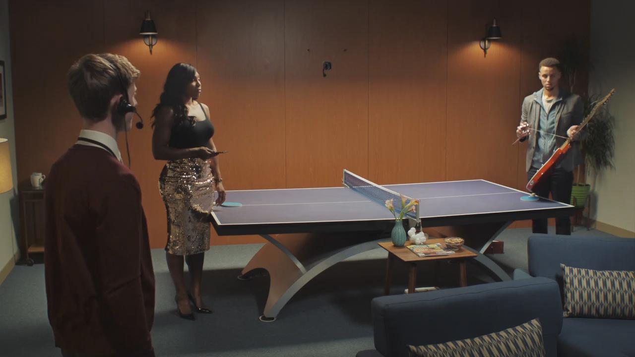 Stephen Curry and Serena Williams in Epic Ping Pong Match for New Chase Ad