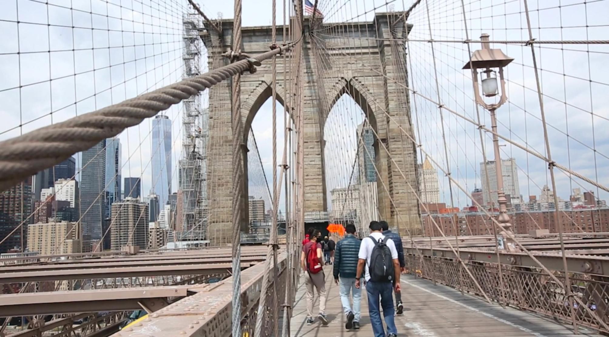 Walking Across The Brooklyn Bridge Newsday