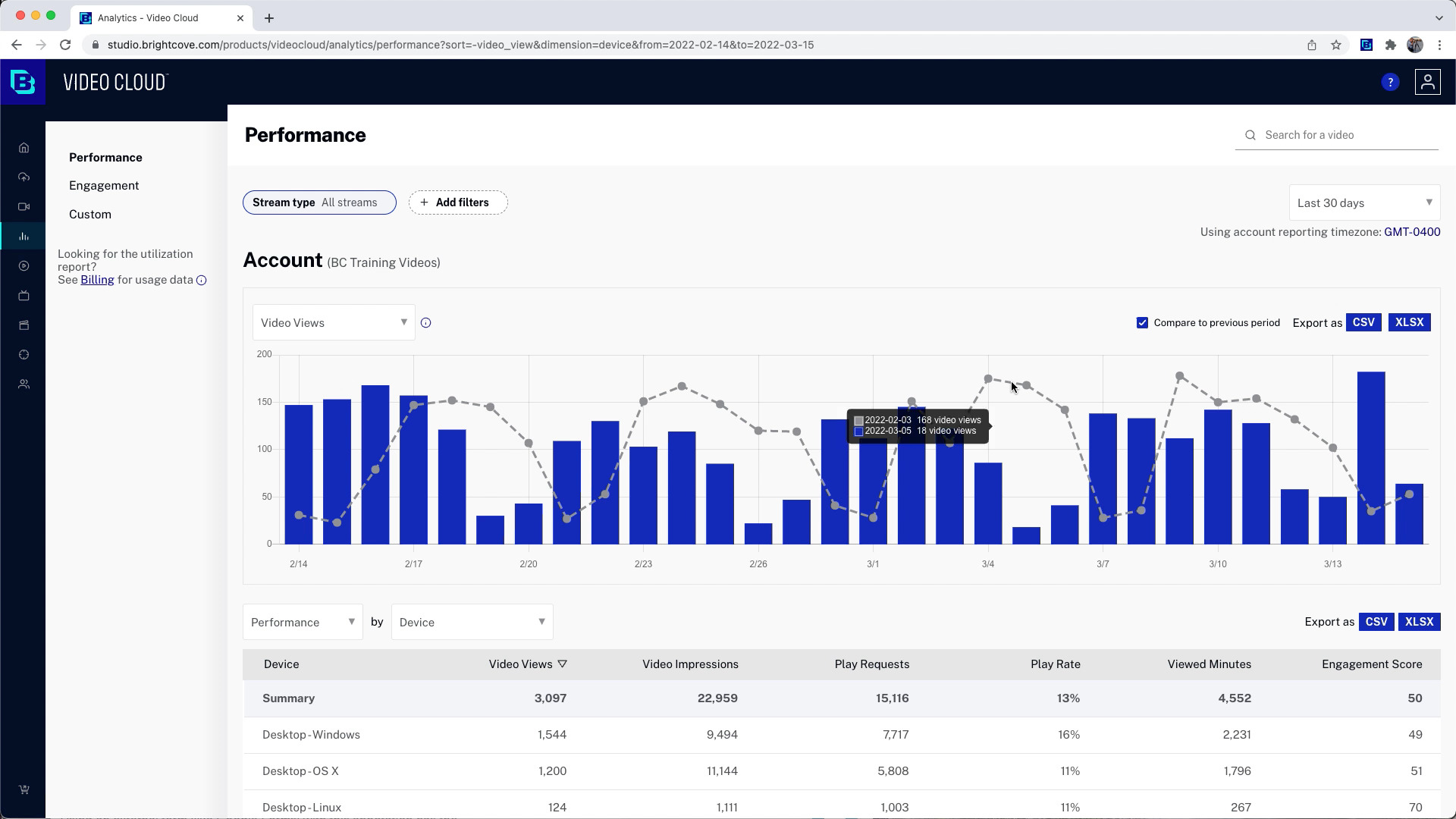 How to count total views of all  live streams in search