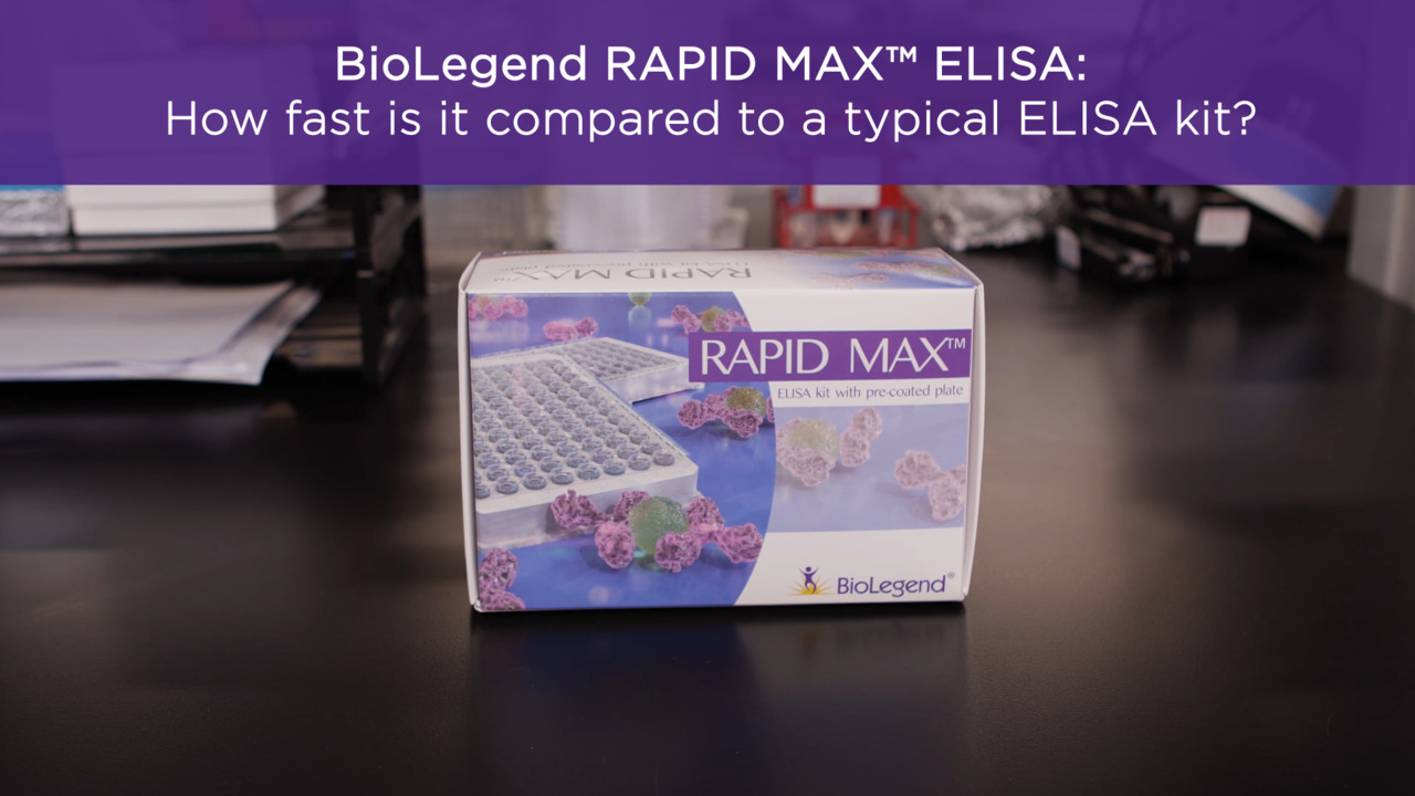 Watch Video: BioLegend RAPID MAX™ ELISA: How fast is it compared to a  typical ELISA kit? | Biocompare Streaming Video