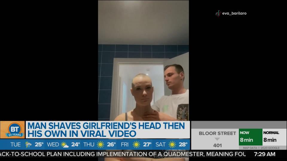 BT Bright Spot: Man shaves his girlfriend’s head…then does his own.