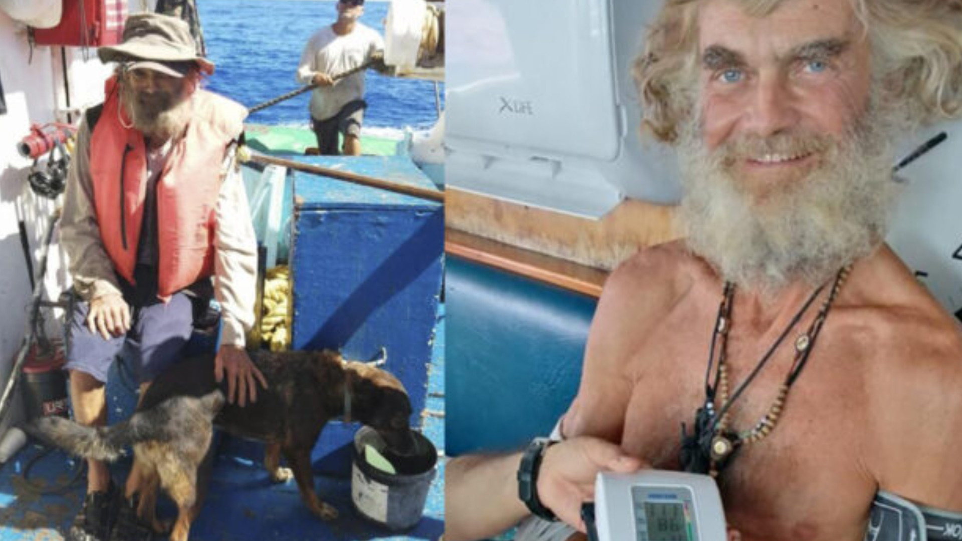 Australian man and his dog have been rescued from the ocean after 3 months