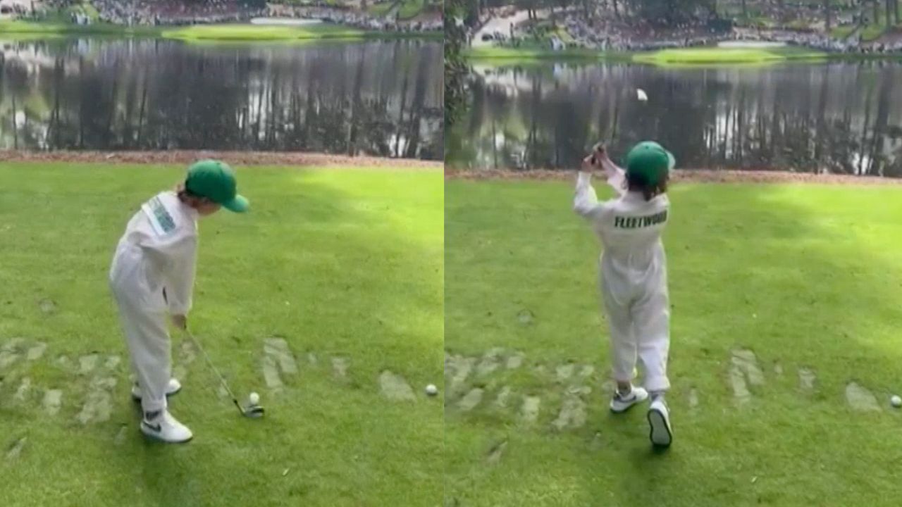 Tommy Fleetwood’s four year old son is a pro golfer in the making