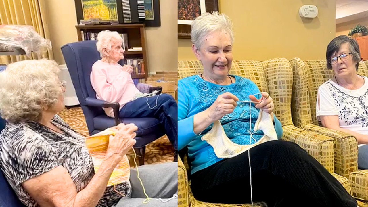 This retirement residence's knitting circle is making headlines