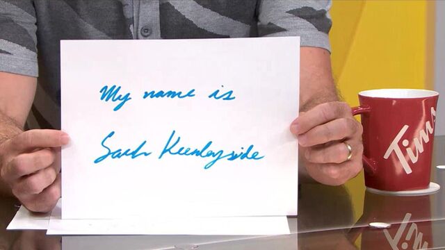 Our hosts show off their penmanship for World Calligraphy Day