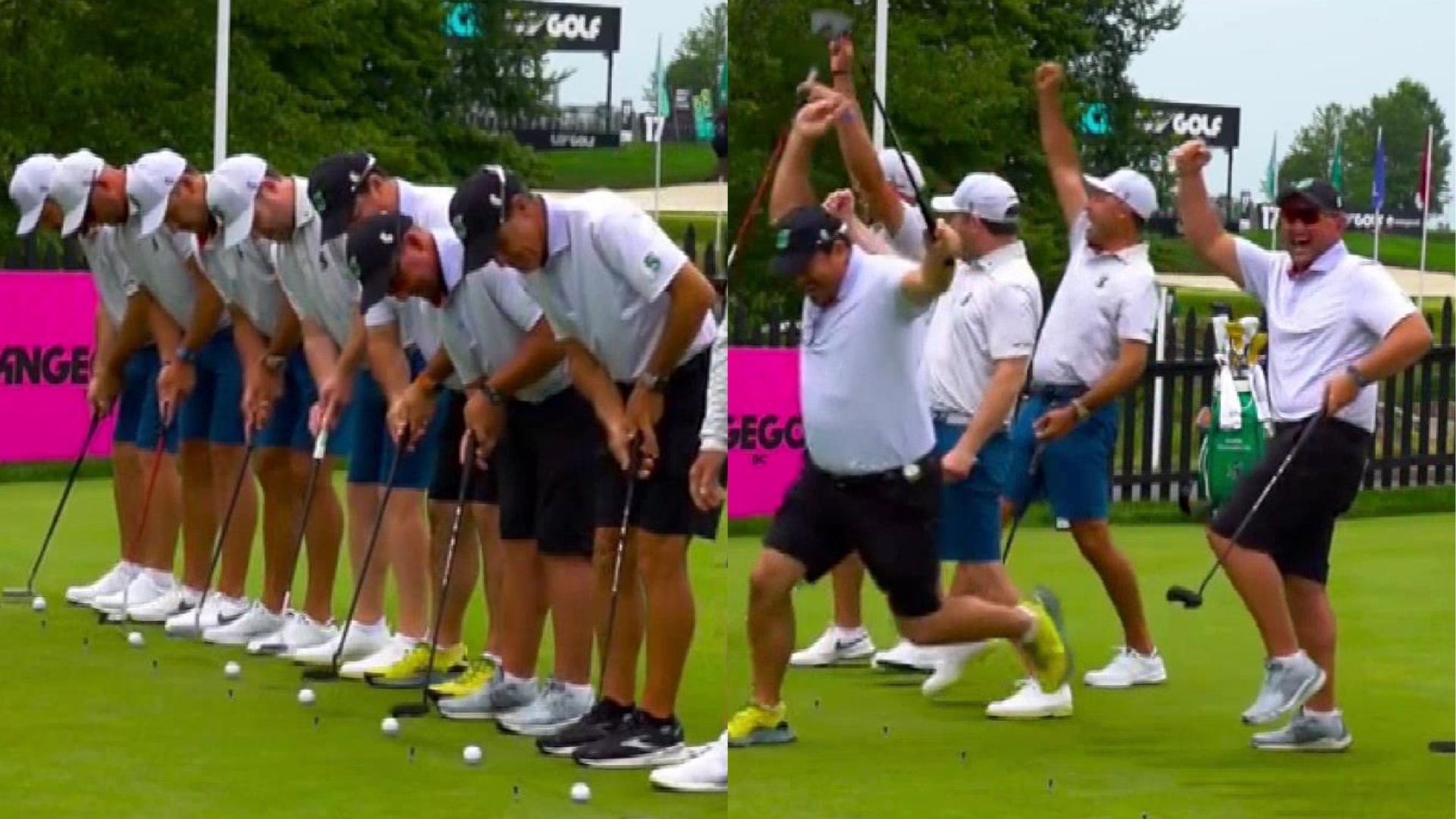 These eight golfers pulled off an unbelievable trickshot