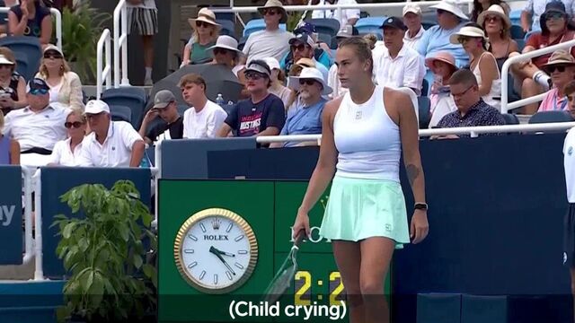 This crying child disrupted a match at the Cincinnati Open