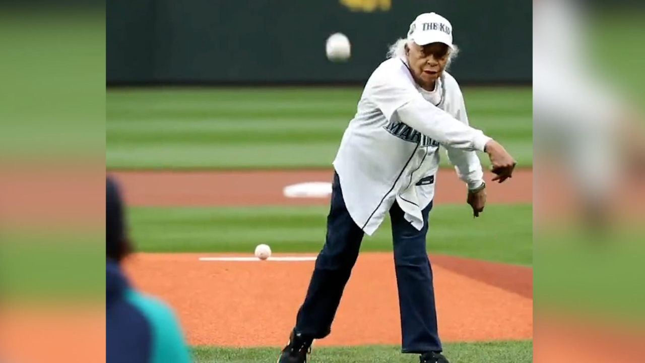 This 101-year-old threw a first pitch for her birthday