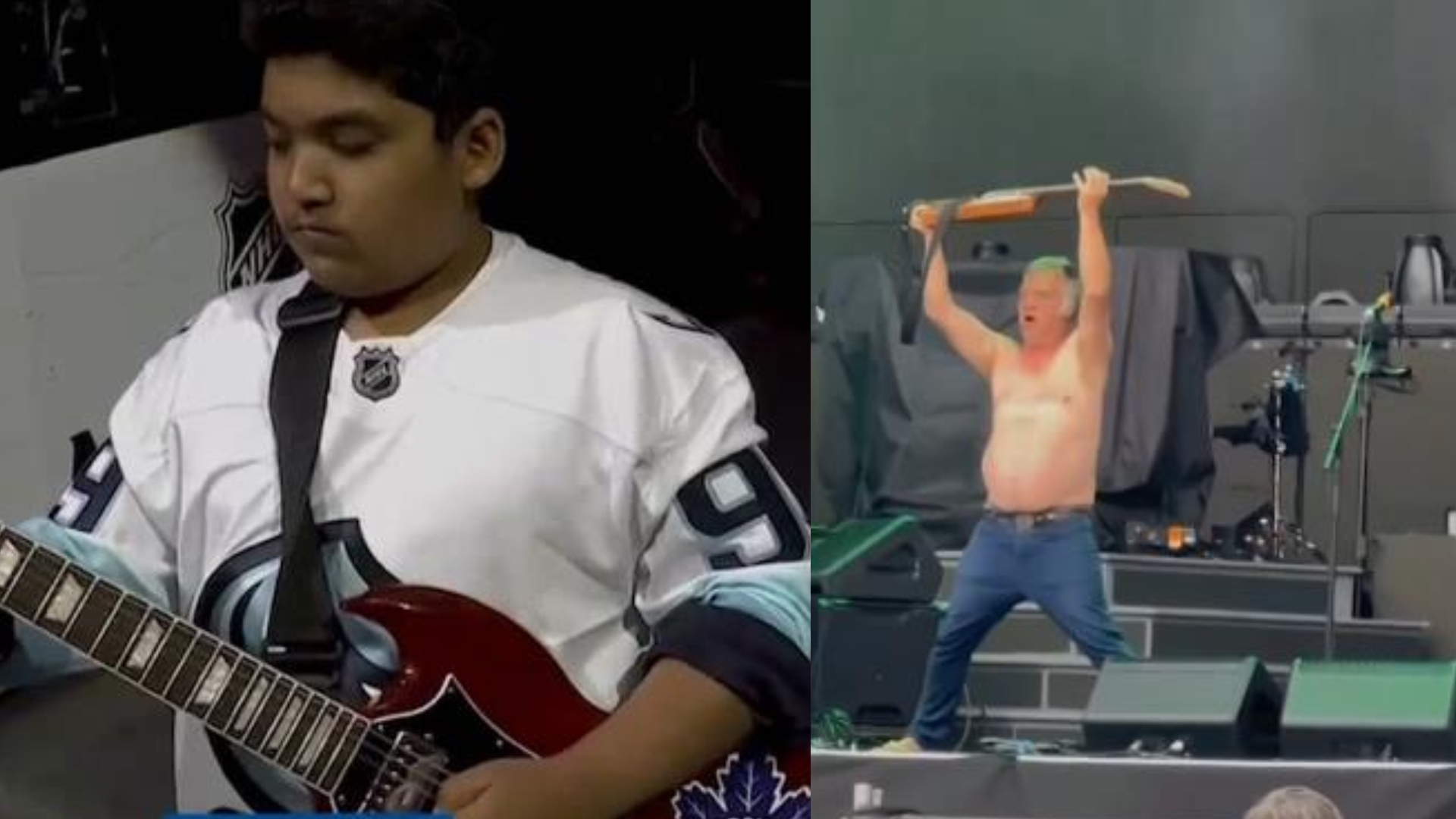 Here are two VERY different types of guitar players