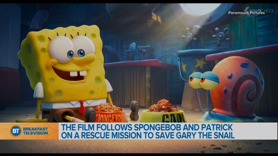 Headed to Bikini Bottom to chat with the cast of “Sponge on the Run”!