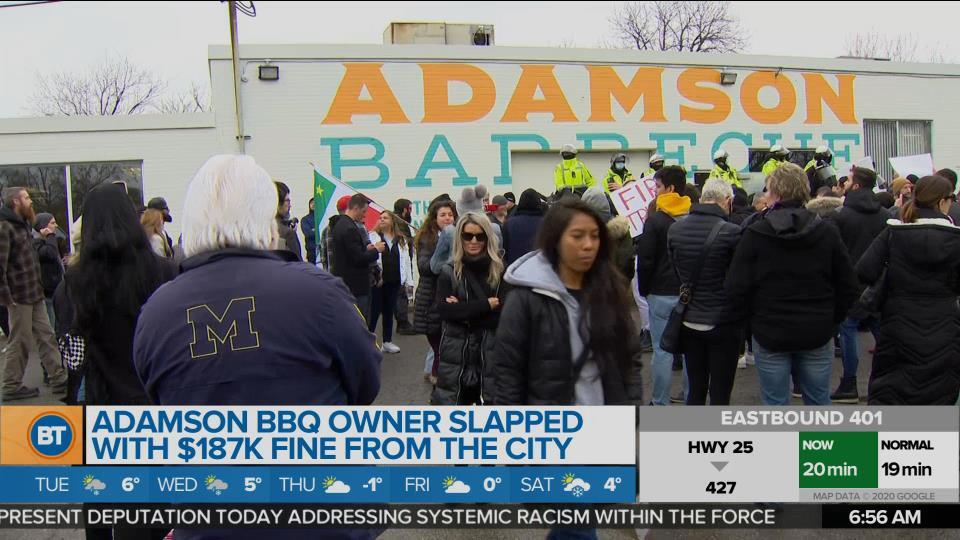 Adamson BBQ Owner Slapped With $187 Fine From the City