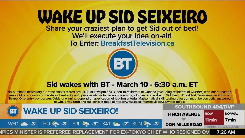 BT Wants You To Wake Up Sid Seixeiro On March 10th! – Breakfast Television