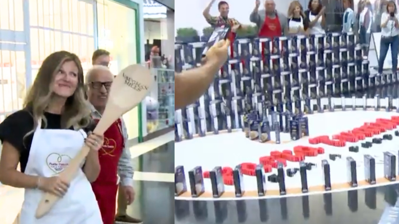 The Vaughan Mills ‘pasta tumble’ is back with another massive donation to the food bank