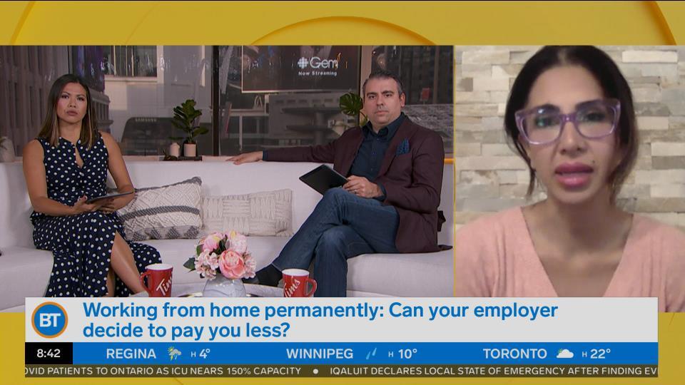 Is your employer allowed to cut your pay if you work at home permanently?