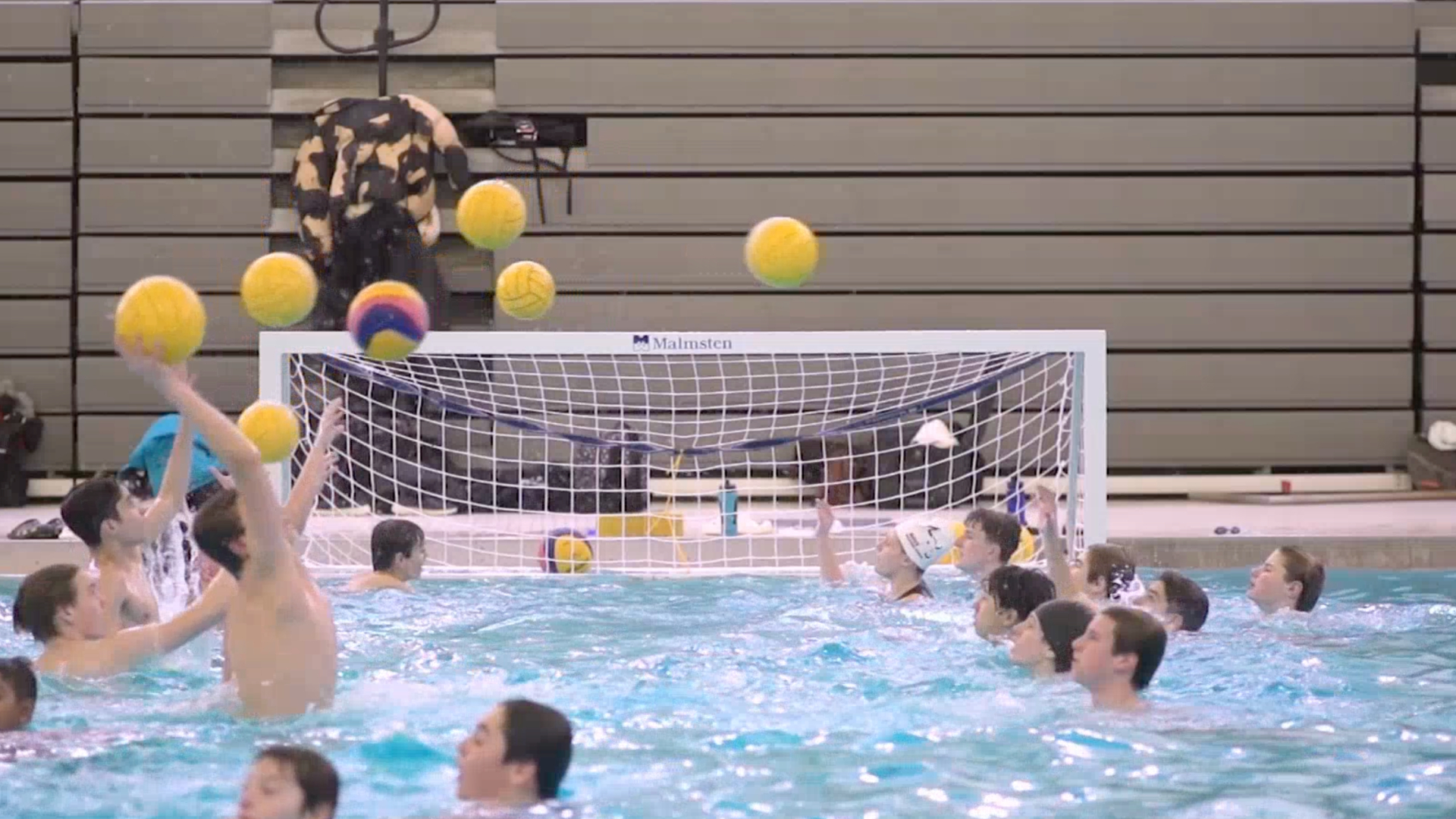 We're learning how to play water polo