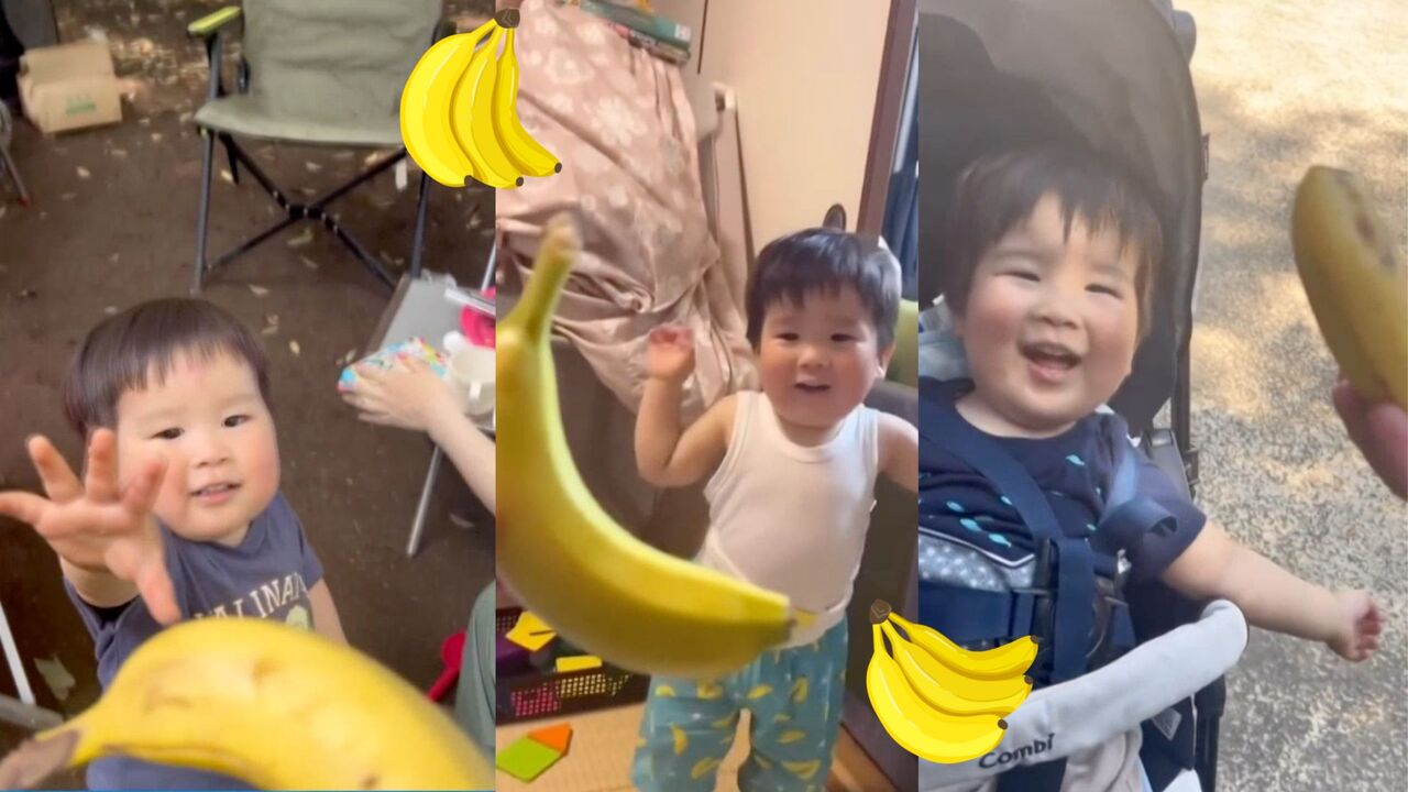 We’re obsessed with this toddler’s reaction to bananas Breakfast