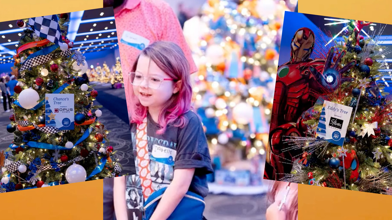 Custom Christmas trees light up the season for Make-A-Wish kids