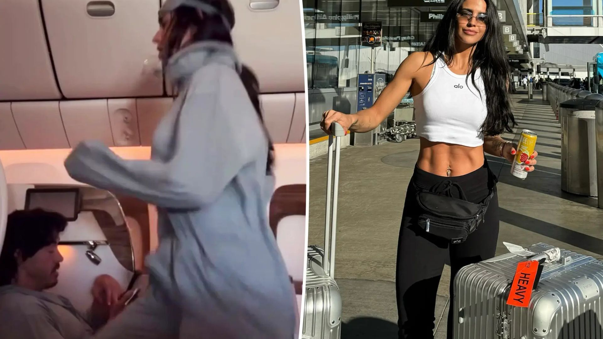 This influencer just did a full &ldquo;aerobics&rdquo; workout on a plane &ndash; Breakfast  Television