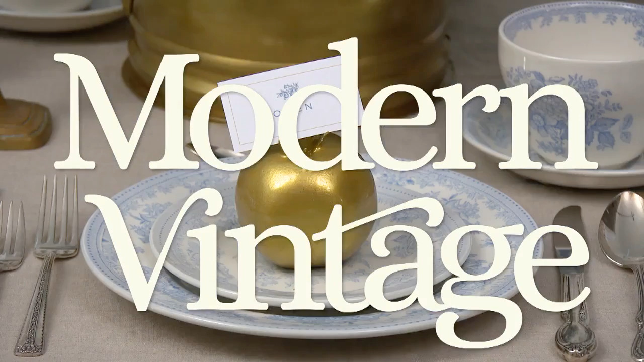 How to achieve a modern vintage table setting