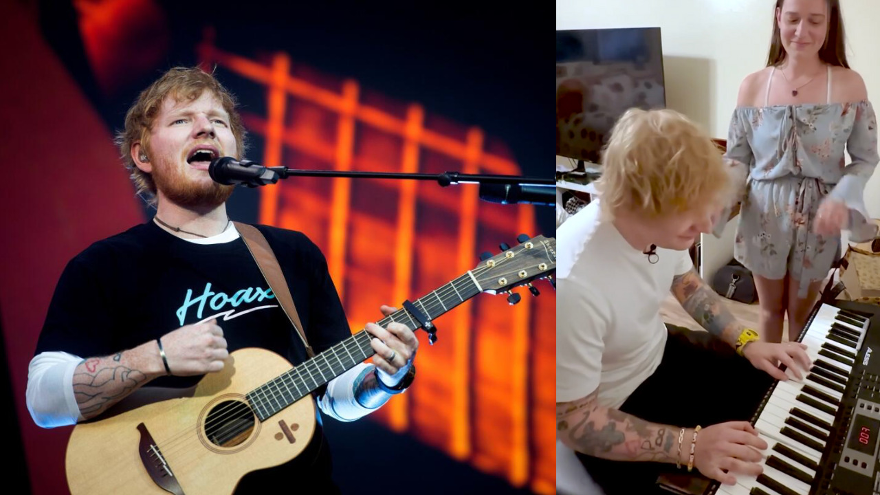 Ed Sheeran has been recording songs in his fans' bedrooms