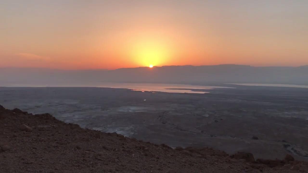 Watch the sunrise at Masada in Israel