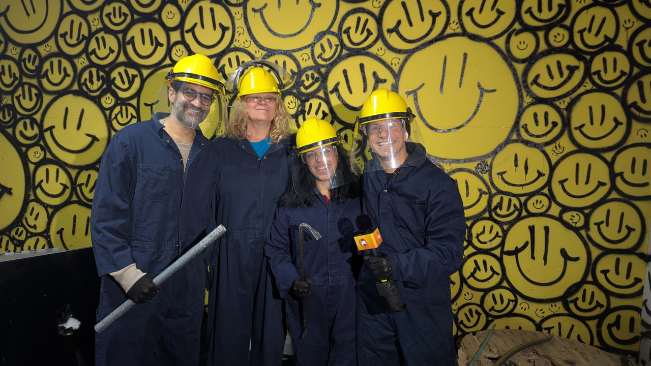 Rick let's off some steam at Chaos Studios rage room