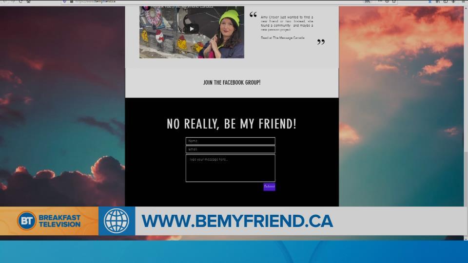 BT Bright Spot: Lonely woman who moved to Toronto starts website to make friends!