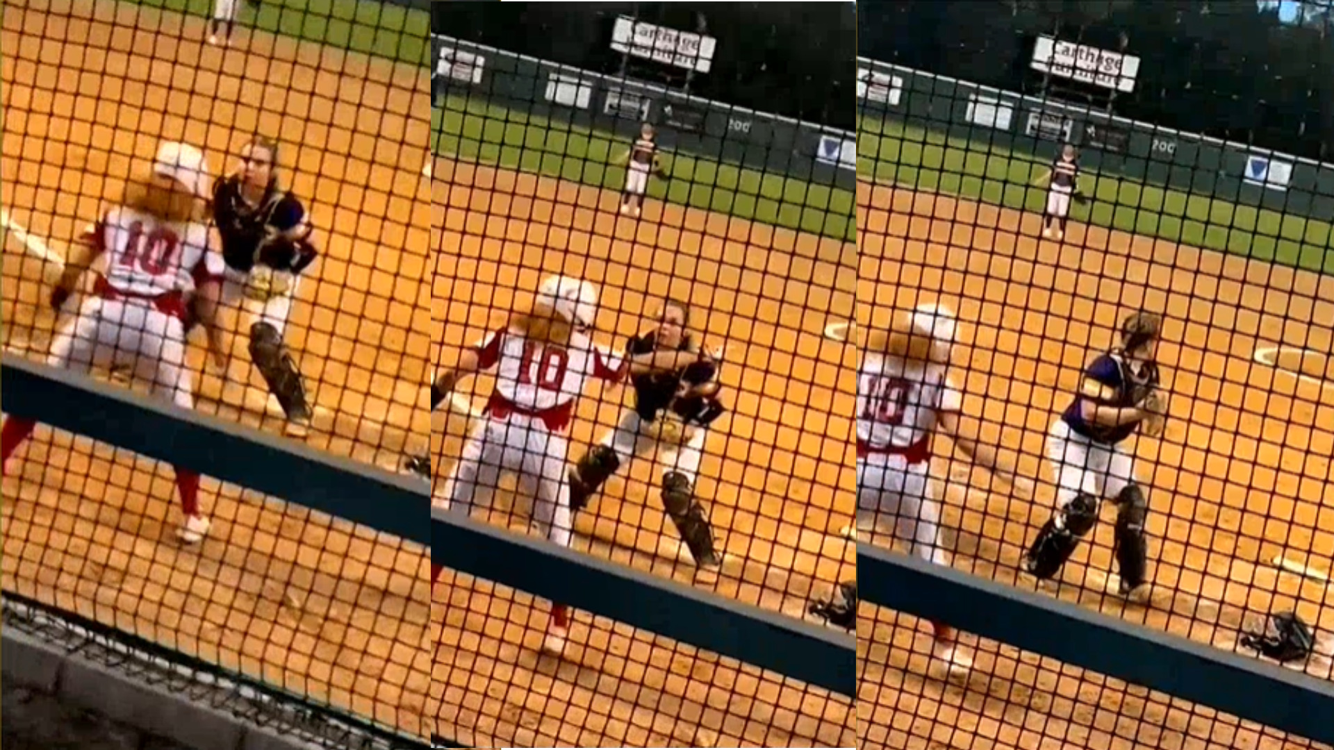 This softball player makes it to third base in a genius way