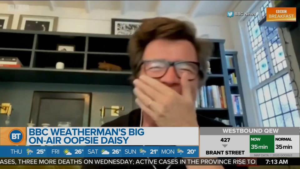 BBC weatherman big on-air oopsie daisy