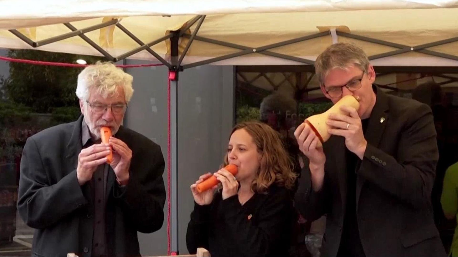 This orchestra performs classics using carrots and radishes