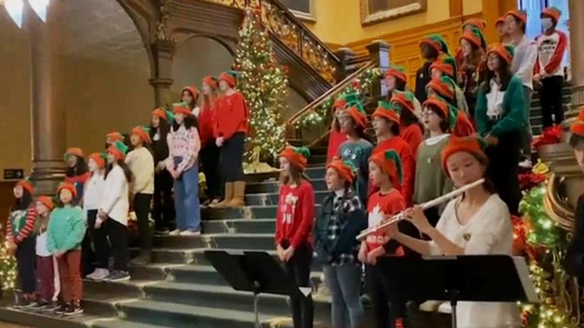 Children’s choir sings ‘My Heart Will Go On’ as tribute Celine Dion
