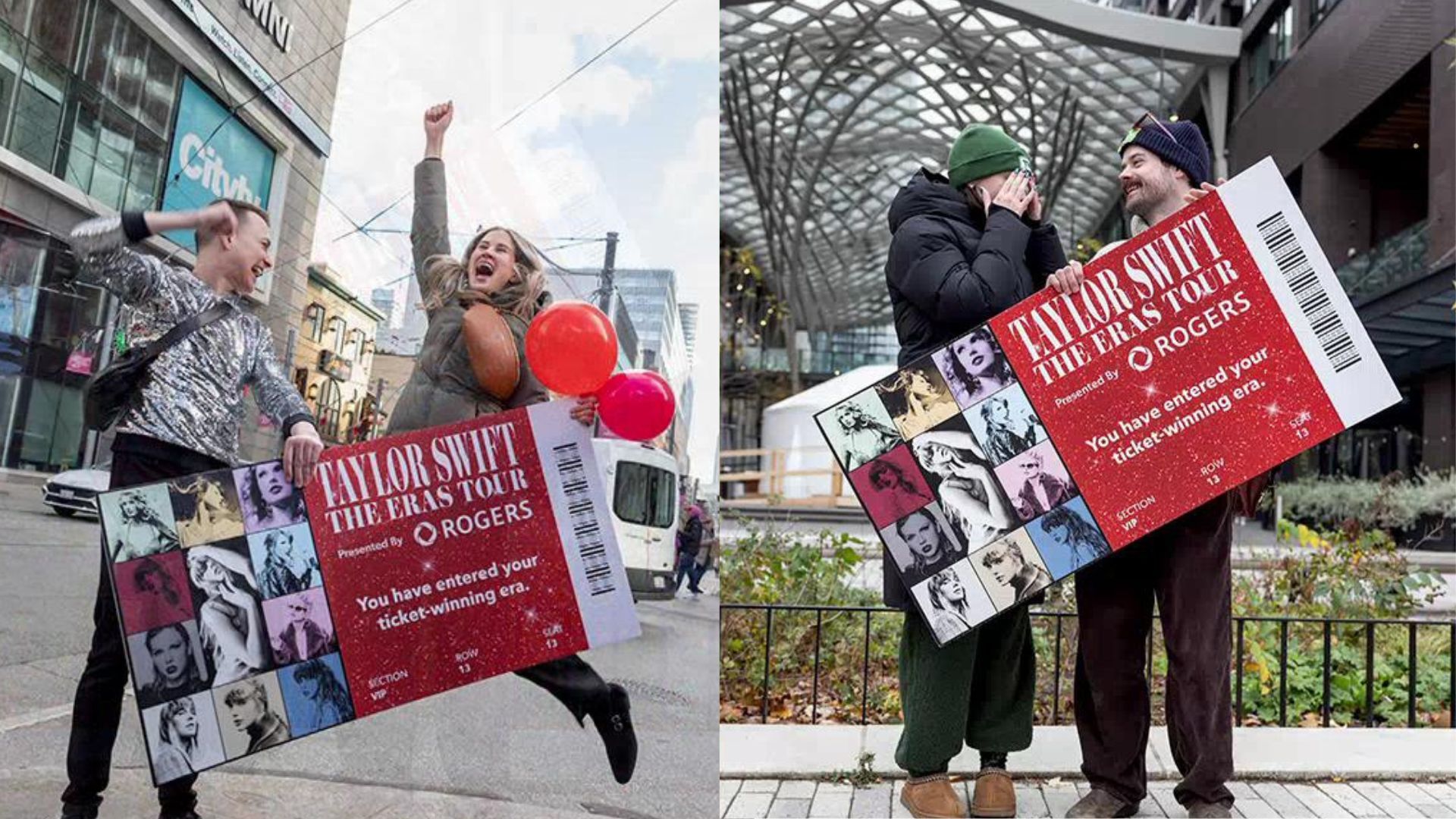 These Swifties won tickets by playing an epic game of trivia in Toronto's streets