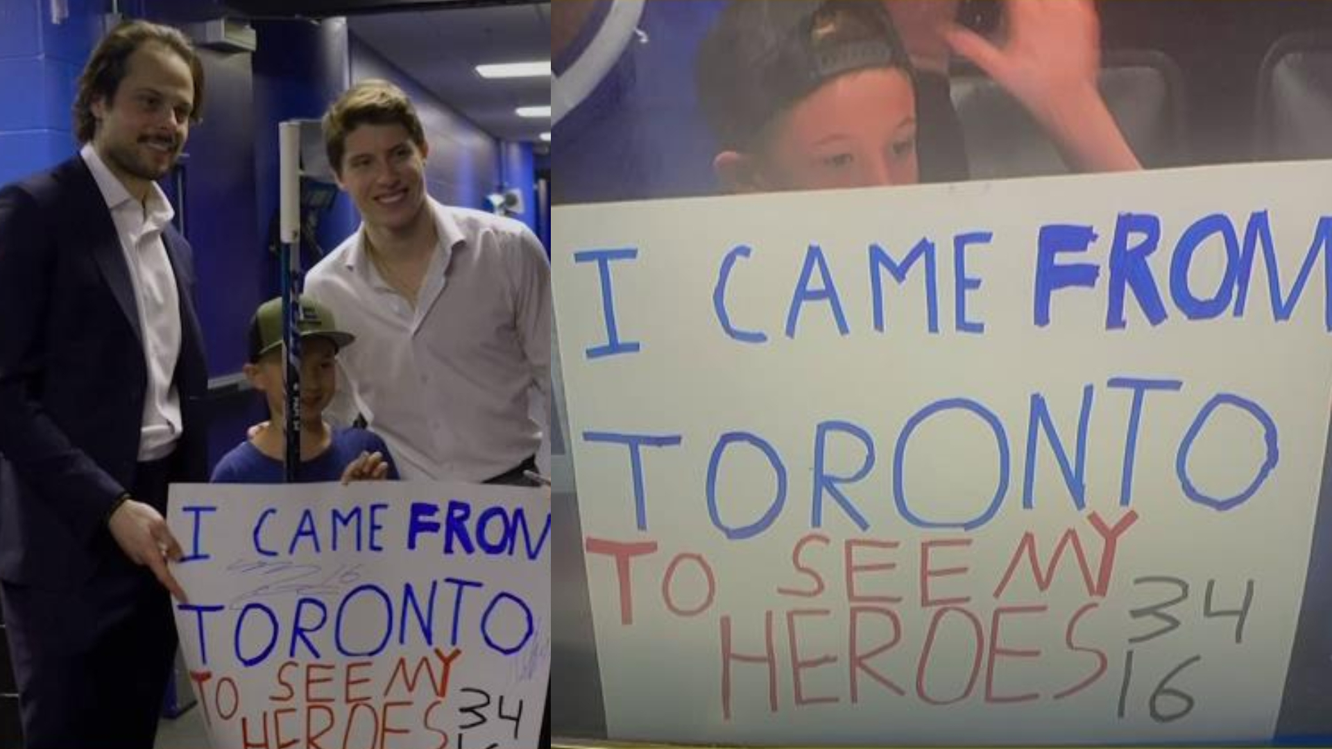 This adorable Toronto kid just got to meet his hockey heroes