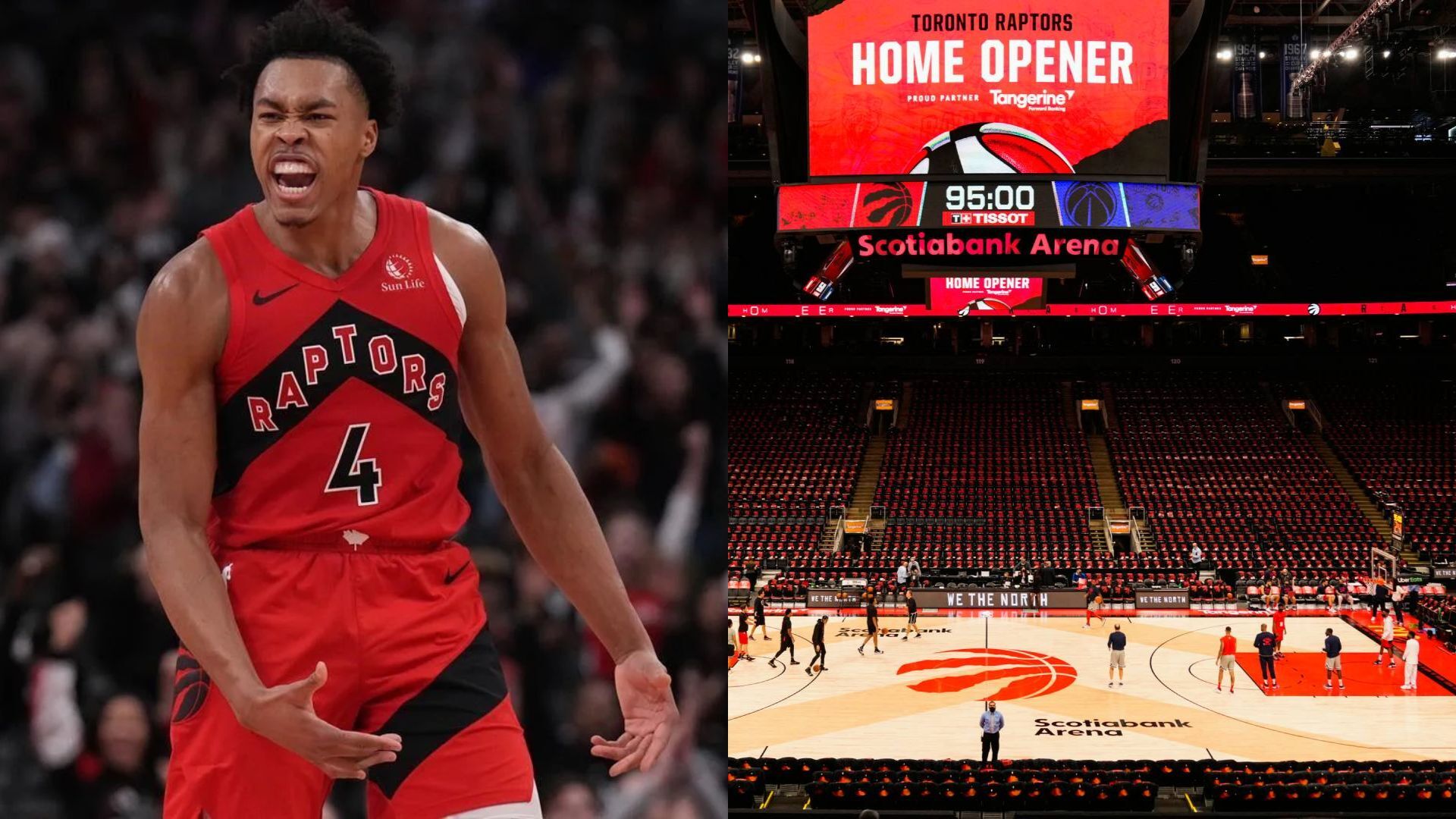 The Raptors are hosting the Cavaliers in the season home opener