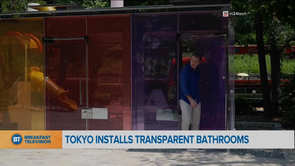 New transparent bathrooms in Tokyo