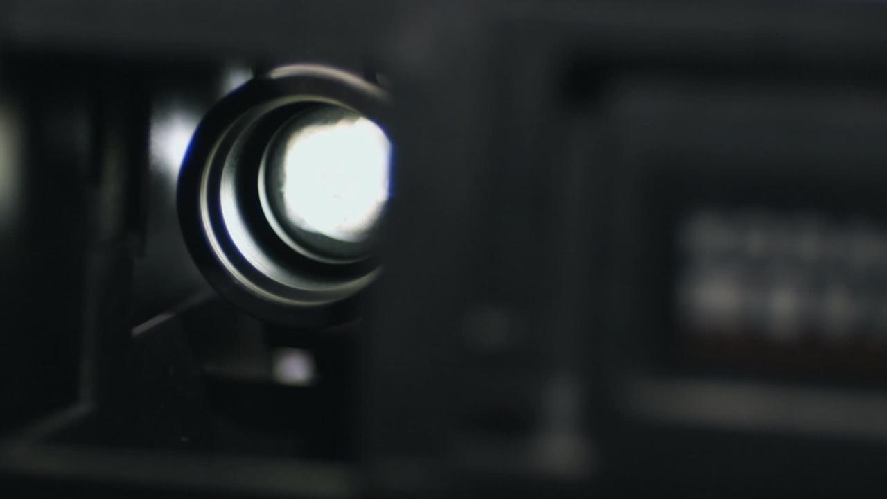 Vintage Projector Lens Flicker Shutter