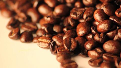 Macro Rotating Coffee Beans