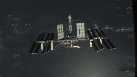 Space Station Passing Over
