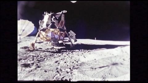 Astronauts Stepping Onto Lunar
